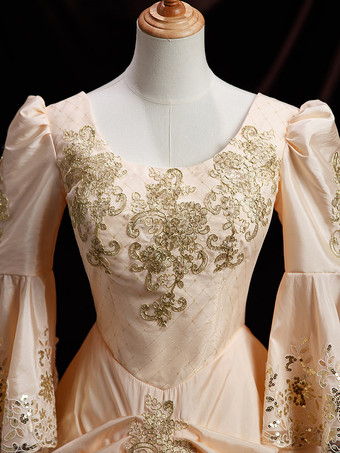 ビクトリア朝のドレス フリル フレア ハーフスリーブ ドレス マリー アントワネット コスチューム