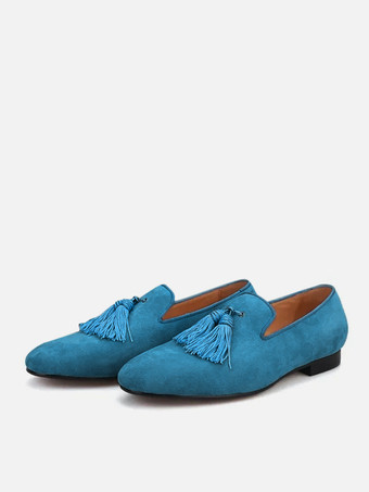 メンズ タッセルローファー ポリエステル スリッポン プロム ウェディングシューズ