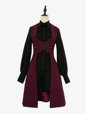 皇子系ロリィタベスト プリンセスロリータレースアップロングベスト ベストのみ