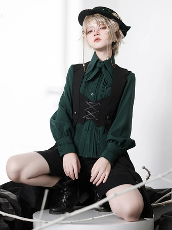 皇子系ロリィタベスト プリンセスロリータレースアップロングベスト ベストのみ