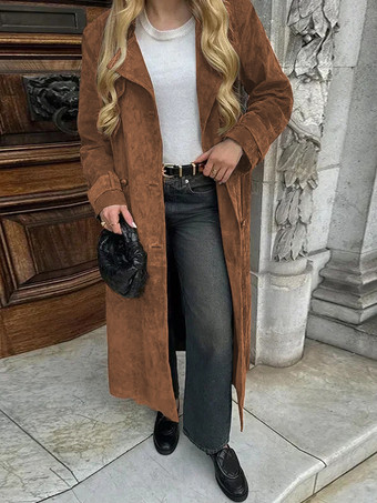 トレンチコート レディース ダブルブレスト オールドマネースタイル クラシックラペル 長袖 オーバーサイズ 春 ロングアウター 2025