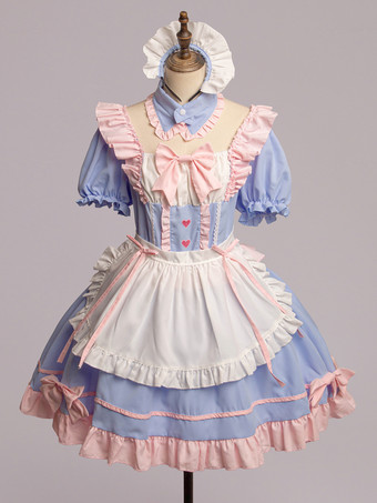 ロリータ ピンク メイド服 スーツ スイート 制服 プリンセス ドレス セット コスプレ コスチューム