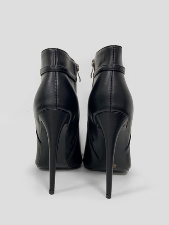 ハイヒール アンクルブーツ オープントゥ スティレットヒール ブーティ