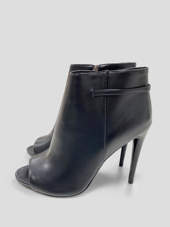 ハイヒール アンクルブーツ オープントゥ スティレットヒール ブーティ