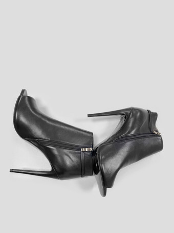 ハイヒール アンクルブーツ オープントゥ スティレットヒール ブーティ