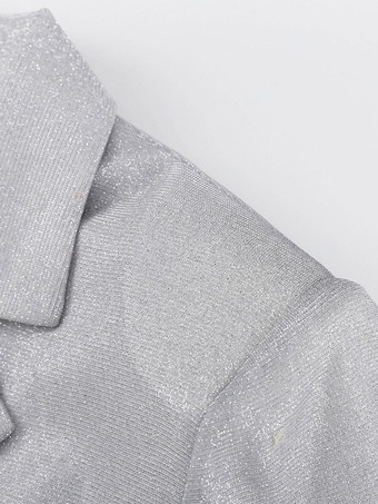 ジャケット、パンツ、ブラが付いた光沢のある3ピースのコーディネートセット（イブニングイベントやクラブ2025）