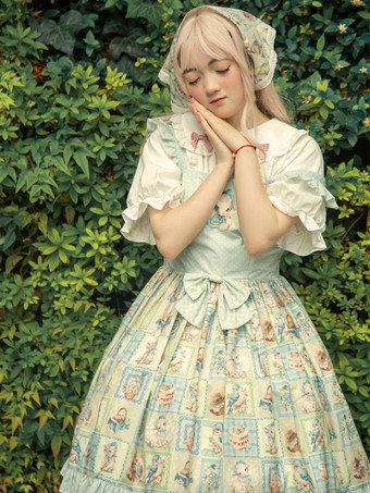 Abito Sweet Lolita Abito Sweet Lolita senza maniche in poliestere