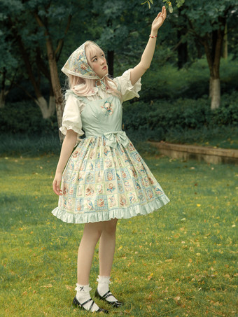 Abito Sweet Lolita Abito Sweet Lolita senza maniche in poliestere