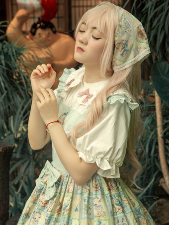 Abito Sweet Lolita Abito Sweet Lolita senza maniche in poliestere