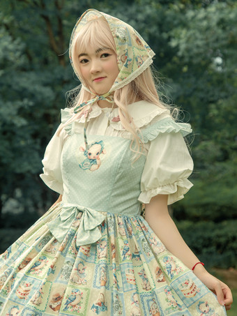 Abito Sweet Lolita Abito Sweet Lolita senza maniche in poliestere