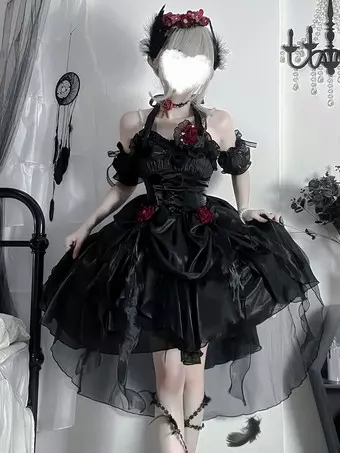 ロリータ ゴスロリ ジャンパースカート ゴスロリ JSK ジャンパースカート チェック柄 ジャケット