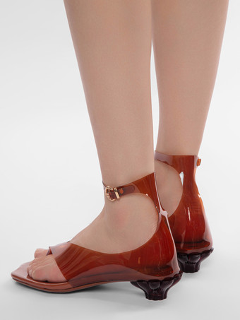 レディース フリップフロップサンダル 透明トングデザイン フラットヒールサンダル