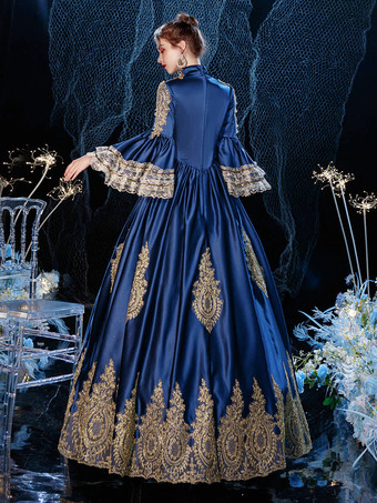 ロココビクトリア朝のレトロなコスチュームドレス仮面舞踏会レースコットンコスプレコスチュームカーニバル