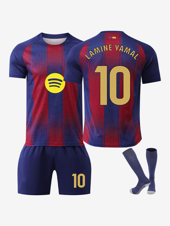 N.1025/26 Maglia da calcio n. 10 LAMINE YAMAL set da 3 pezzi per uomo abbigliamento sportivo