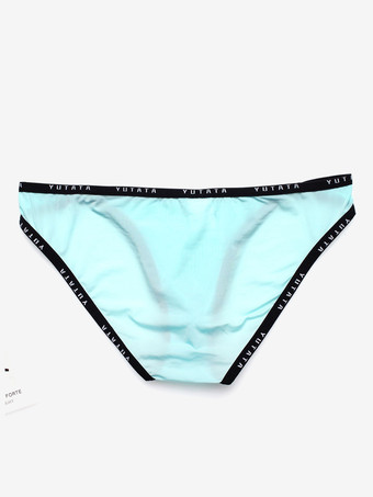 メンズ セクシー パンティー ロイヤル ブルー ツートン ナイロン 1 ピース ブリーフ メンズ ランジェリー