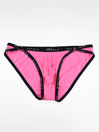 ピンクメンズ セクシー パンティー ロイヤル ブルー ツートン ナイロン 1 ピース ブリーフ メンズ ランジェリー