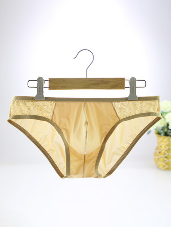 肌色男性タンガツートンナイロンホワイトメンズランジェリーのセクシーなパンティー