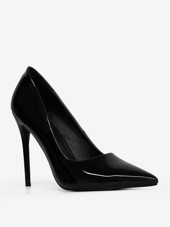 バーガンディハイヒールポインテッドトゥスリッポンドレスシューズ