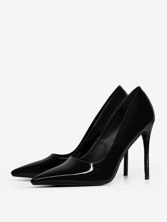 バーガンディハイヒールポインテッドトゥスリッポンドレスシューズ