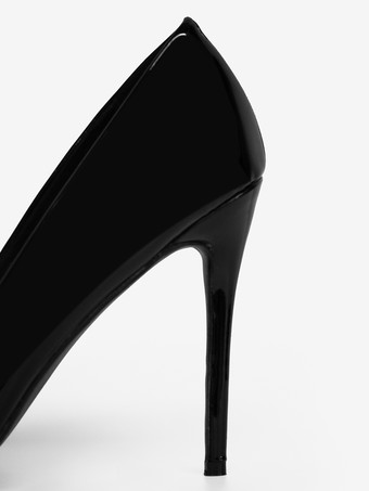 バーガンディハイヒールポインテッドトゥスリッポンドレスシューズ