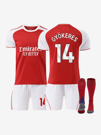 N.14Maglia da calcio 25/26 Home Club n. 7 Saka n. 41 Rice set da 3 pezzi per adulti e bambini
