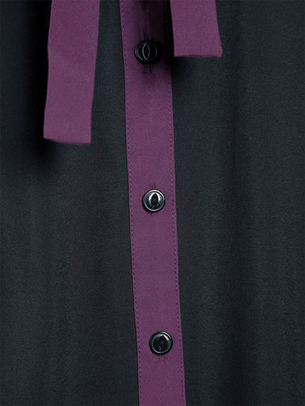 ゴシックロリータ ワンピース フリル オフェリー 長袖 ワンピース かわいい 膝丈 暗黒系 黒 赤