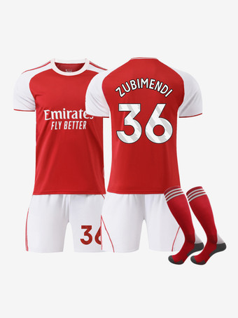 N.36Maglia da calcio 25/26 Home Club n. 7 Saka n. 41 Rice set da 3 pezzi per adulti e bambini