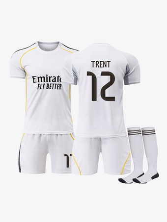 N.12Maglia da casa n. 10 Mbappé 25/26 set da 3 pezzi a maniche corte per adulti e bambini
