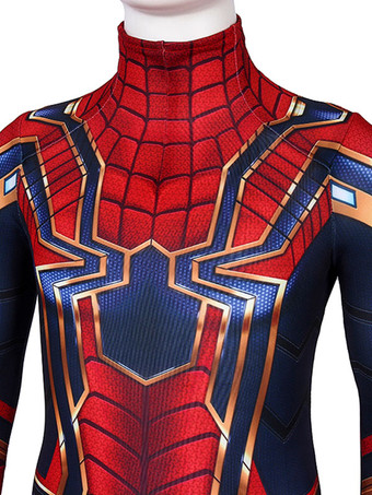 スパイダーマンホームカミングアイアンスパイダーキッズコスプレレッドライクラスパンデックスマーベルコミックコスプレコスチューム