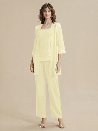 シャンパン花嫁の母ドレス ジュエルネック 7分袖 レース 足首丈 ゲストドレス 結婚式用