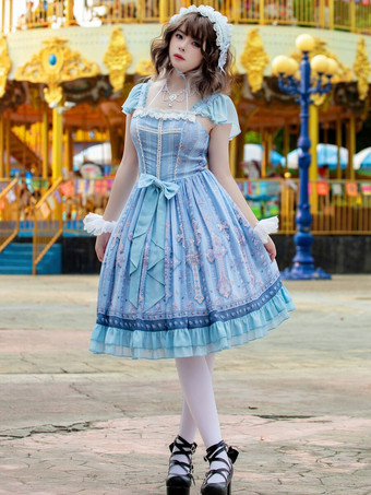 スイートロリータドレス ポリエステル ノースリーブ スイートロリータドレス