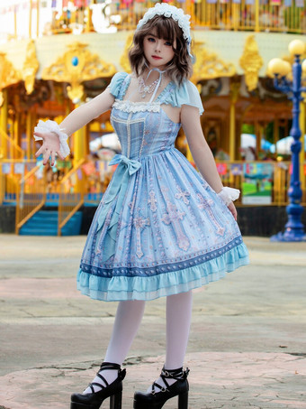 スイートロリータドレス ポリエステル ノースリーブ スイートロリータドレス