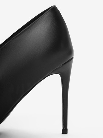 バーガンディハイヒール レディース ポインテッドトゥ スリッポンパンプス