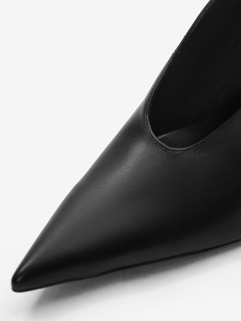 バーガンディハイヒール レディース ポインテッドトゥ スリッポンパンプス