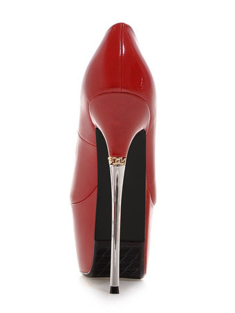 パンプス ピンヒール 靴の甲の素材：パテント PU ピープトゥシューズ ゴールド スリップオン セクシーハイヒール 16cm シック＆モダン シューズ パーティー キャバ 2次会 二次会 結婚式 無地 ハイヒールシューズ フォーマルイブニング レディース靴