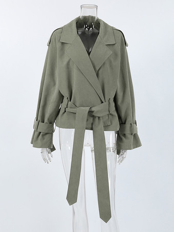 クロップド丈ウィンドブレーカー タイウエストジャケット レディース 2025