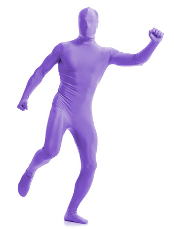 全身タイツ　パープル　 ピュア　ニンジャ　舞台　演劇　仮装　変装　パーティー衣装　イベント　宴会　コスチューム