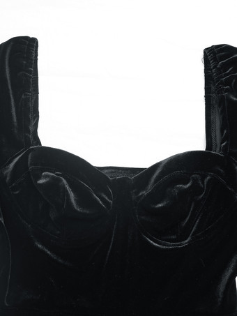 ベルベットプリーツミニドレス（スウィートハートネックライン、レディース向け）2025年