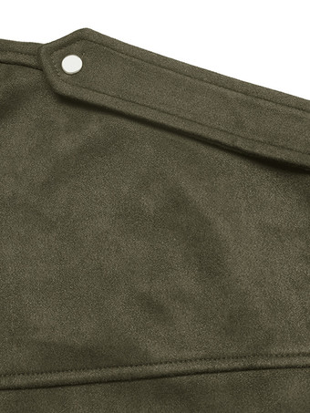 ハンターグリーンのジッパー付きオーバーサイズドロップショルダージャケット（レディース）2025