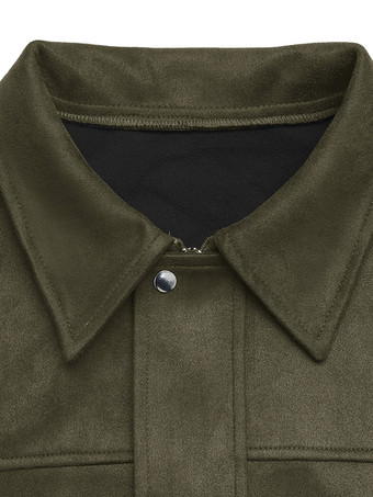 ハンターグリーンのジッパー付きオーバーサイズドロップショルダージャケット（レディース）2025