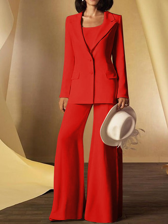 レッドブライダルマザードレス ジュエルネック 長袖 シースボタン 床長さのゲストドレス 結婚式用