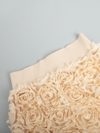 3Dローズフラワーディテールロングスカート（レディース）2025