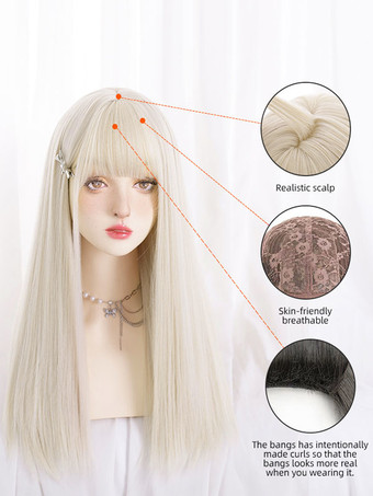 ロリータ ロングウィッグ 耐熱ファイバー イメージ通り ロリータ アクセサリー