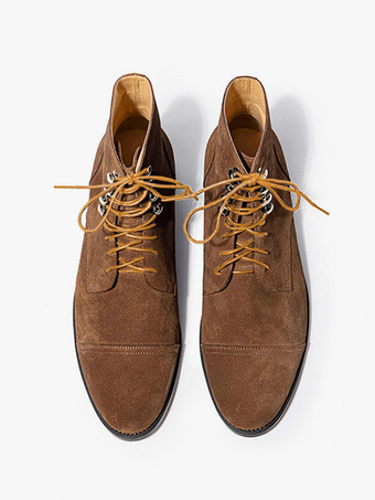 靴 メンズシューズ ワークブーツ メンズブーツ 牛革 シック コーヒーブラウン