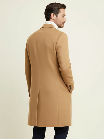 メンズスーツコート ダブルブレスト ターンダウンカラー カジュアル ブラックコート