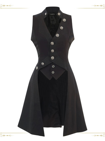 スチームパンク ロリータ コート ブラック レトロ コート プリンス ニュートラル ロング コート