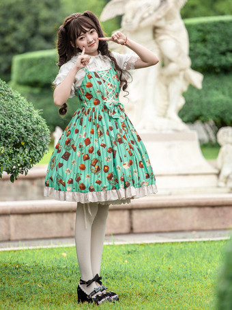 スイートロリータドレス ポリエステル ノースリーブ スイートロリータドレス