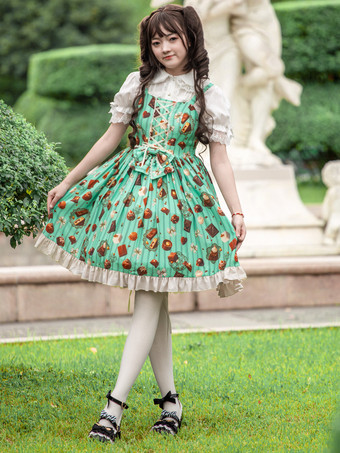 スイートロリータドレス ポリエステル ノースリーブ スイートロリータドレス