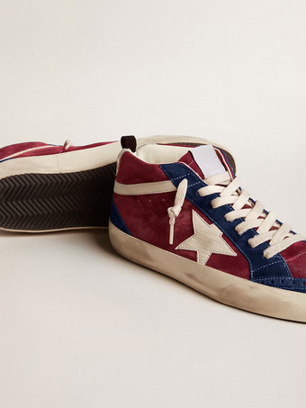 Zapatillas deportivas para hombre con punta redonda roja y estampado de estrellas zapatos de caña alta