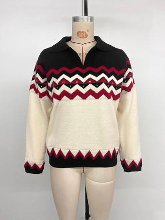 ジオニット カラーブロック ポロセーター（Vネック、レディース 2026）